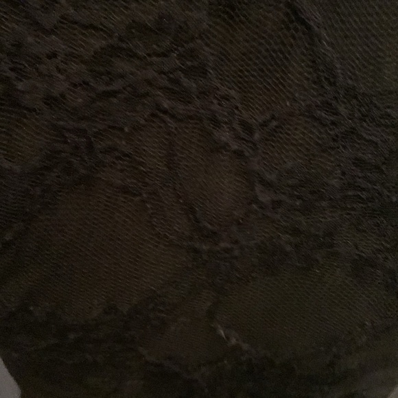 DEREK HEART stretchy olive green and black lace dress. M/L. - Picture 4 of 9